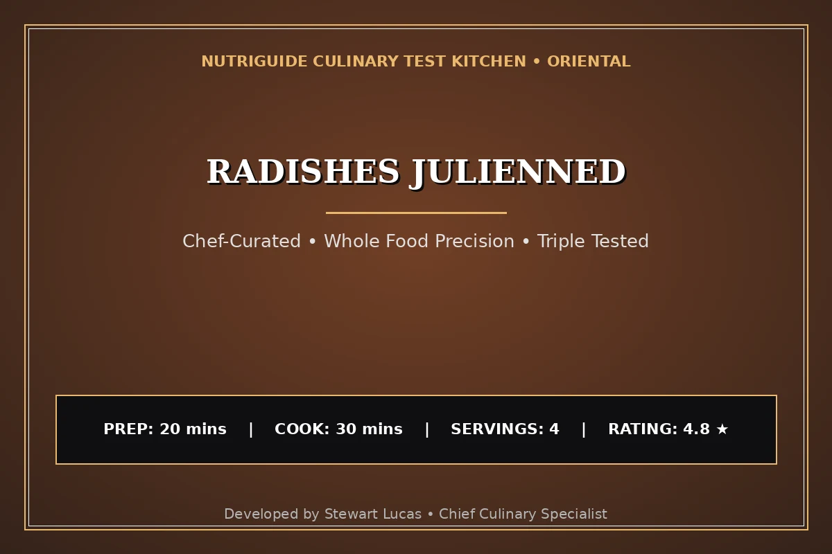 Radishes Julienned