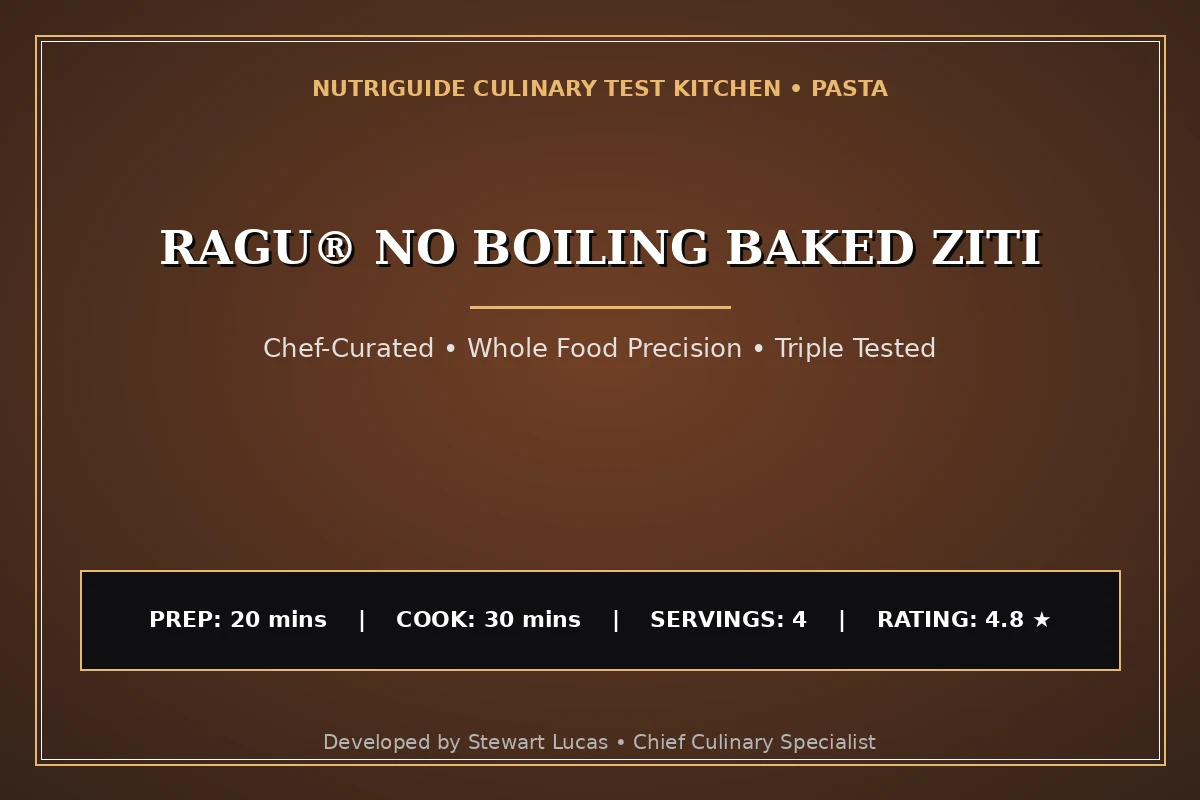 Ragu® No Boiling Baked Ziti