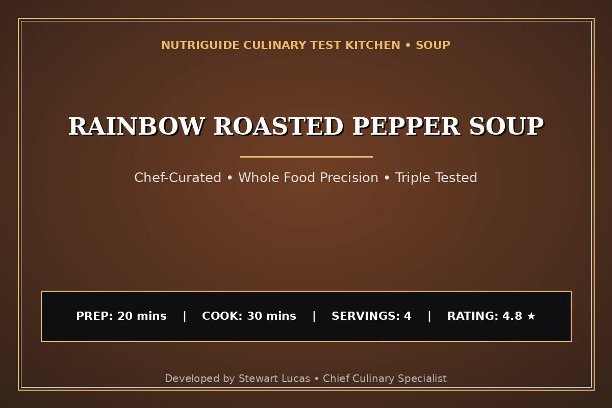 Rainbow Roasted Pepper Soup