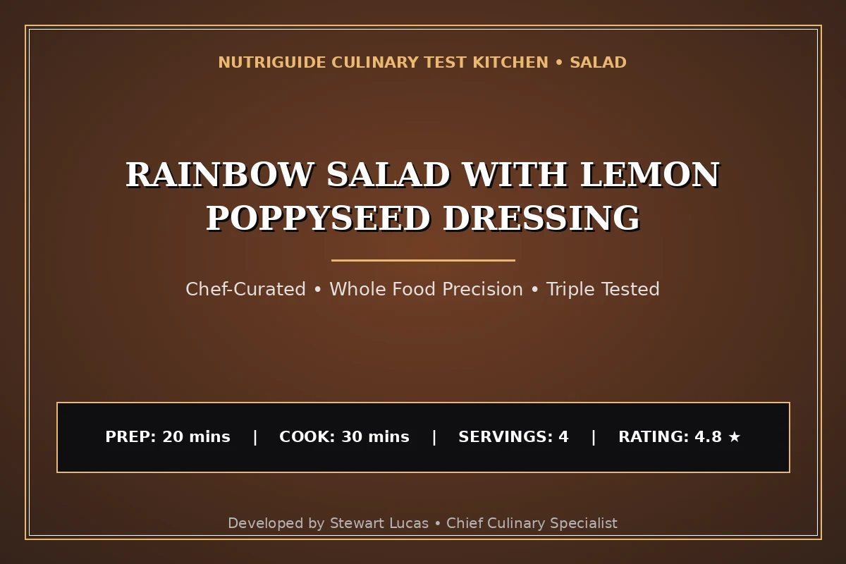 Rainbow Salad With Lemon Poppyseed Dressing