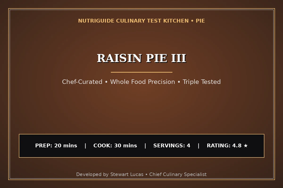 Raisin Pie Iii