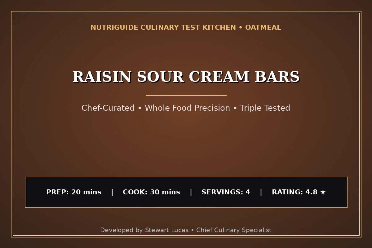 Raisin Sour Cream Bars