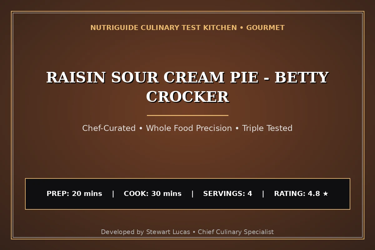 Raisin Sour Cream Pie - Betty Crocker