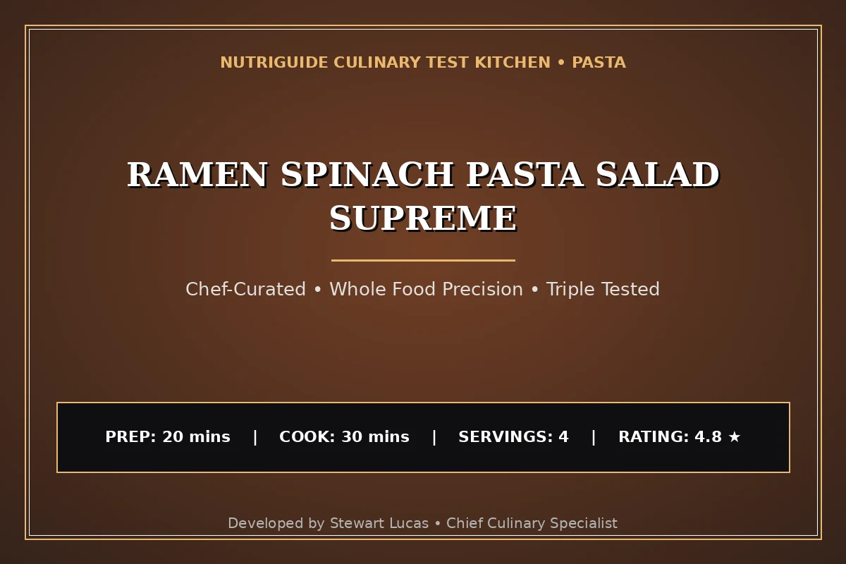 Ramen Spinach Pasta Salad Supreme