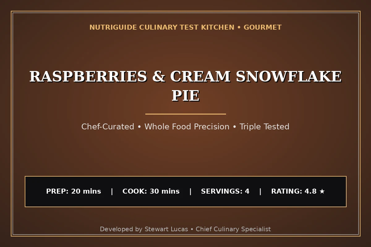 Raspberries & Cream Snowflake Pie
