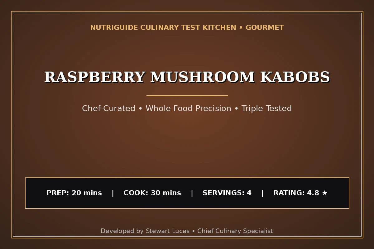 Raspberry Mushroom Kabobs