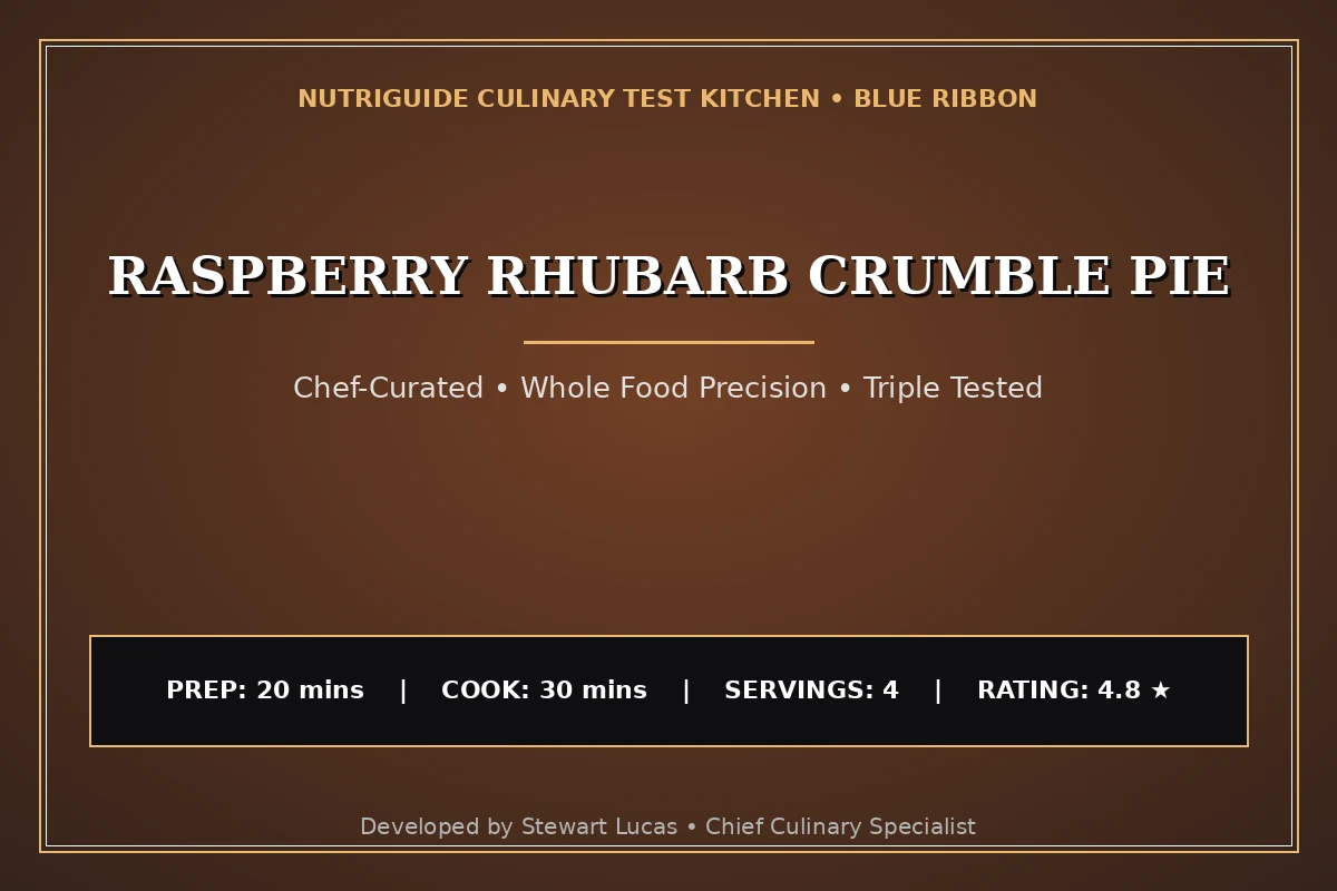 Raspberry Rhubarb Crumble Pie