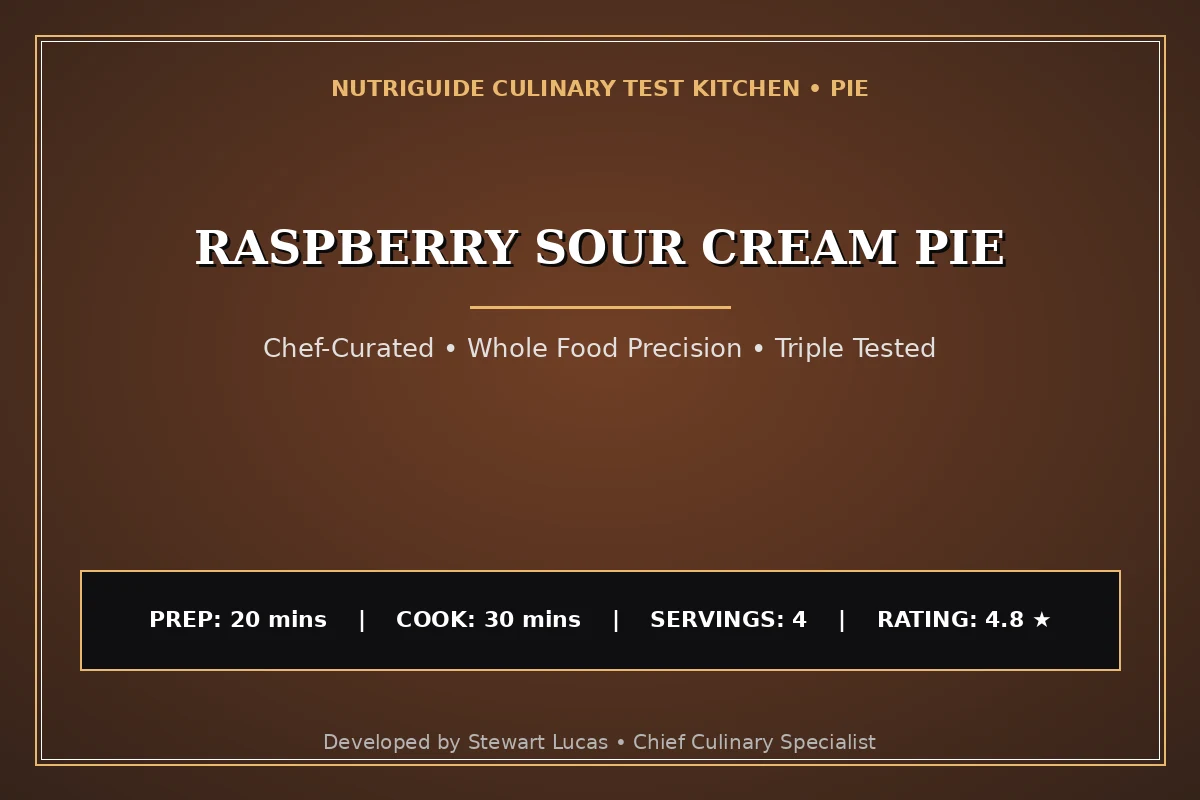 Raspberry Sour Cream Pie