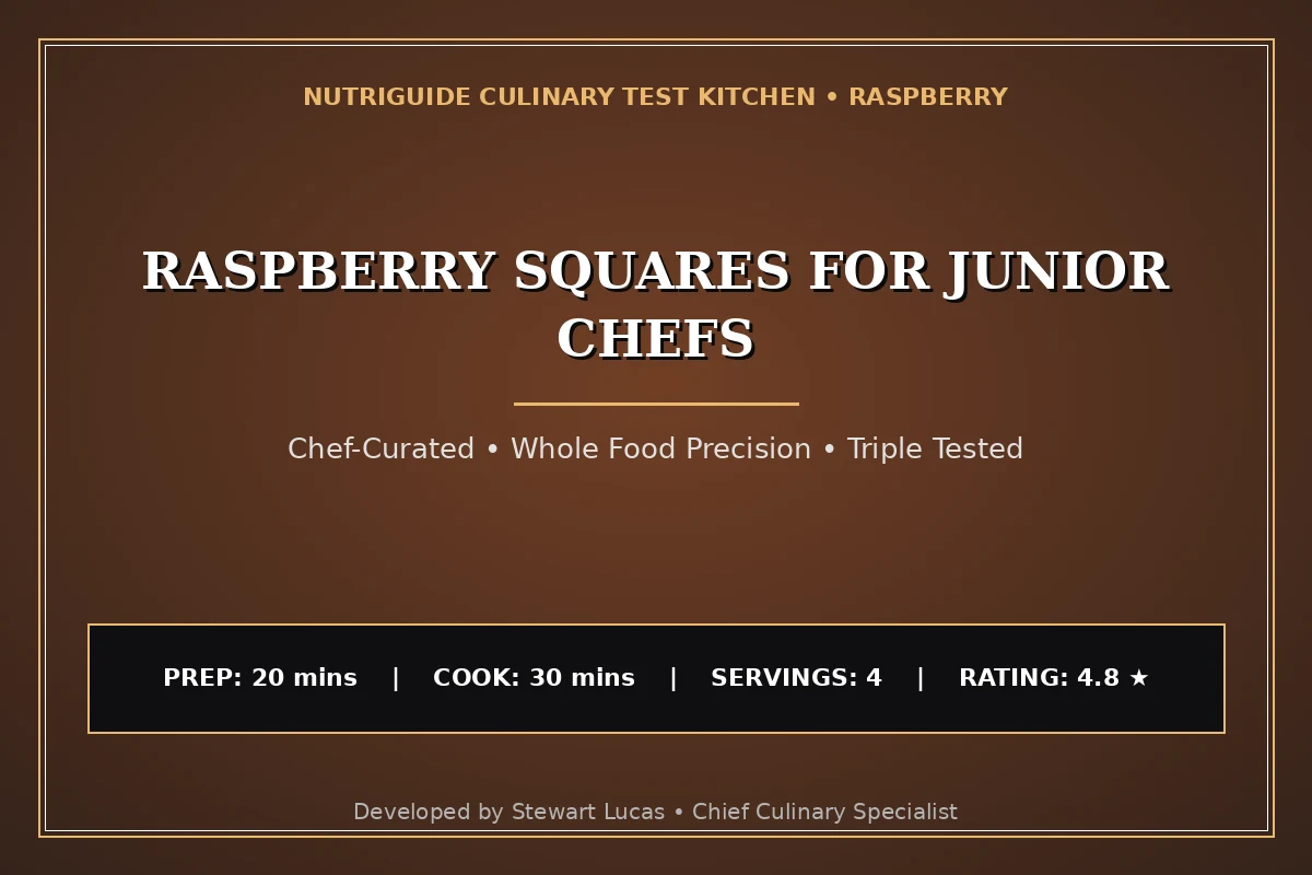 Raspberry Squares For Junior Chefs