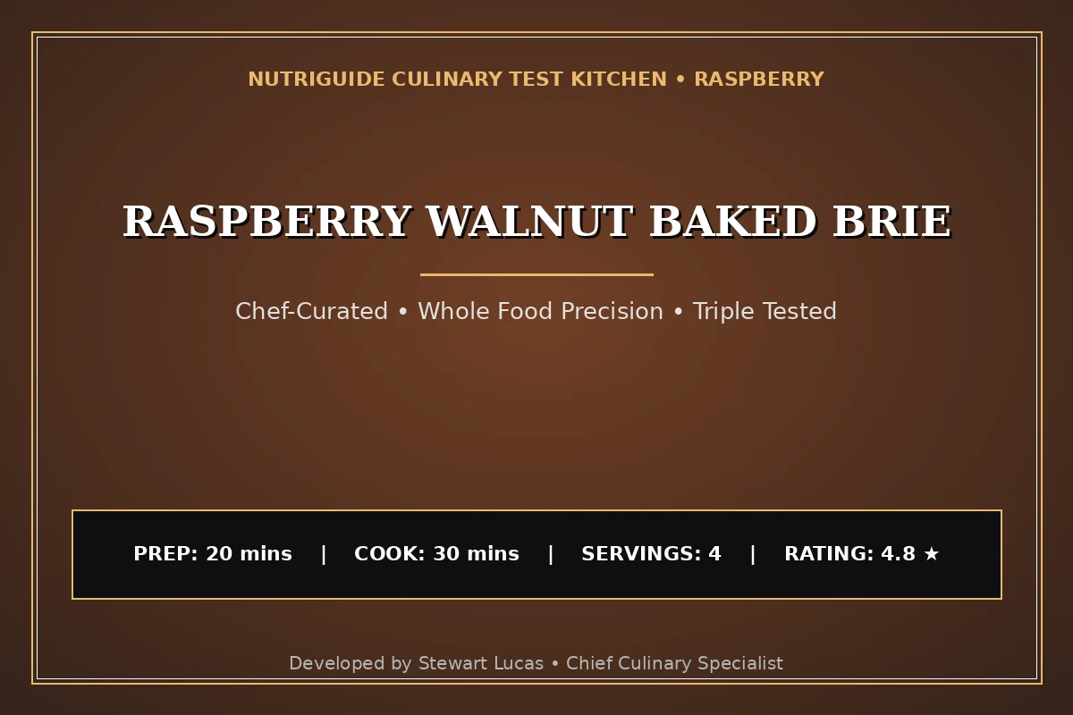 Raspberry Walnut Baked Brie