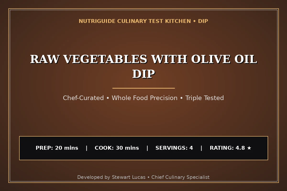 Raw Vegetables With Olive Oil Dip