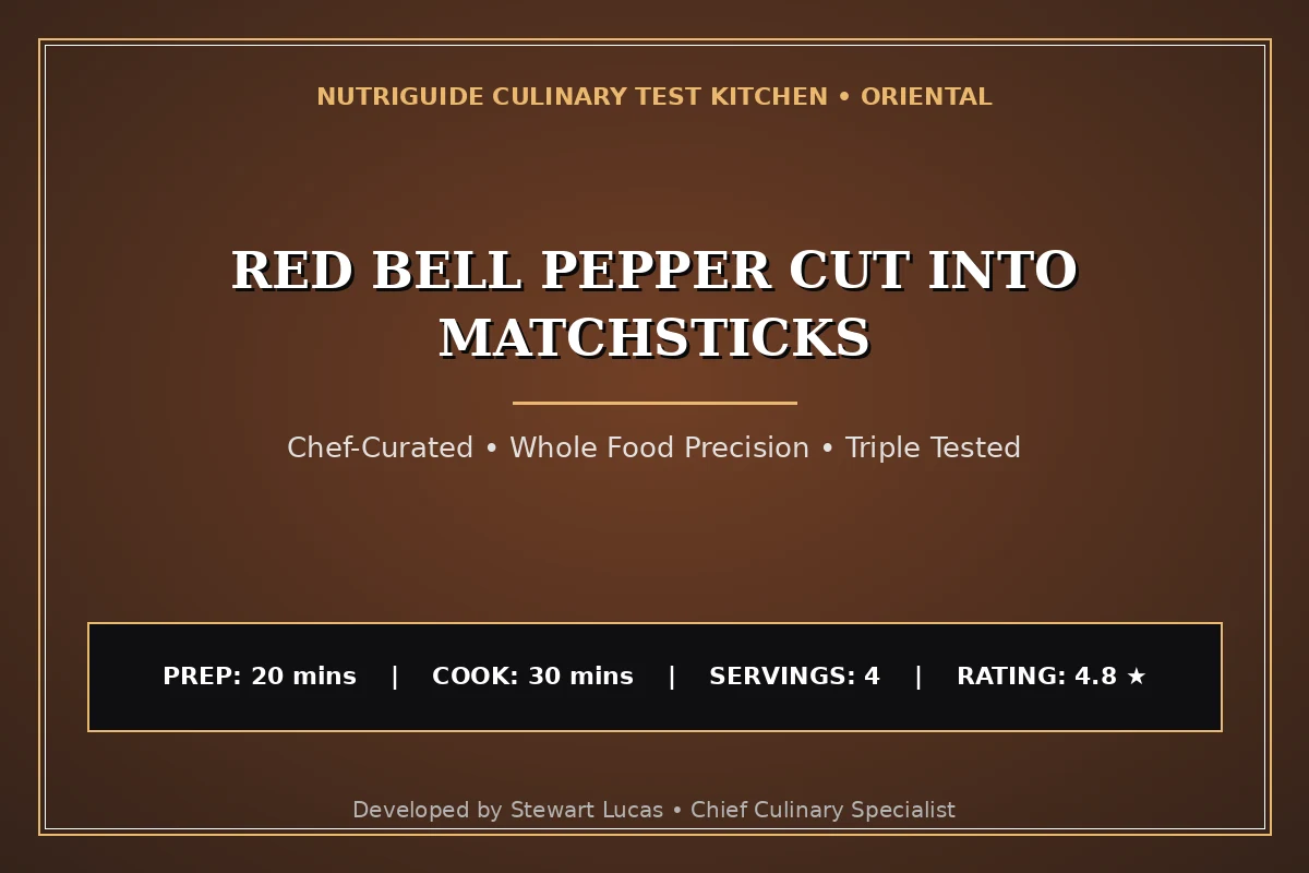 Red Bell Pepper Cut Into Matchsticks