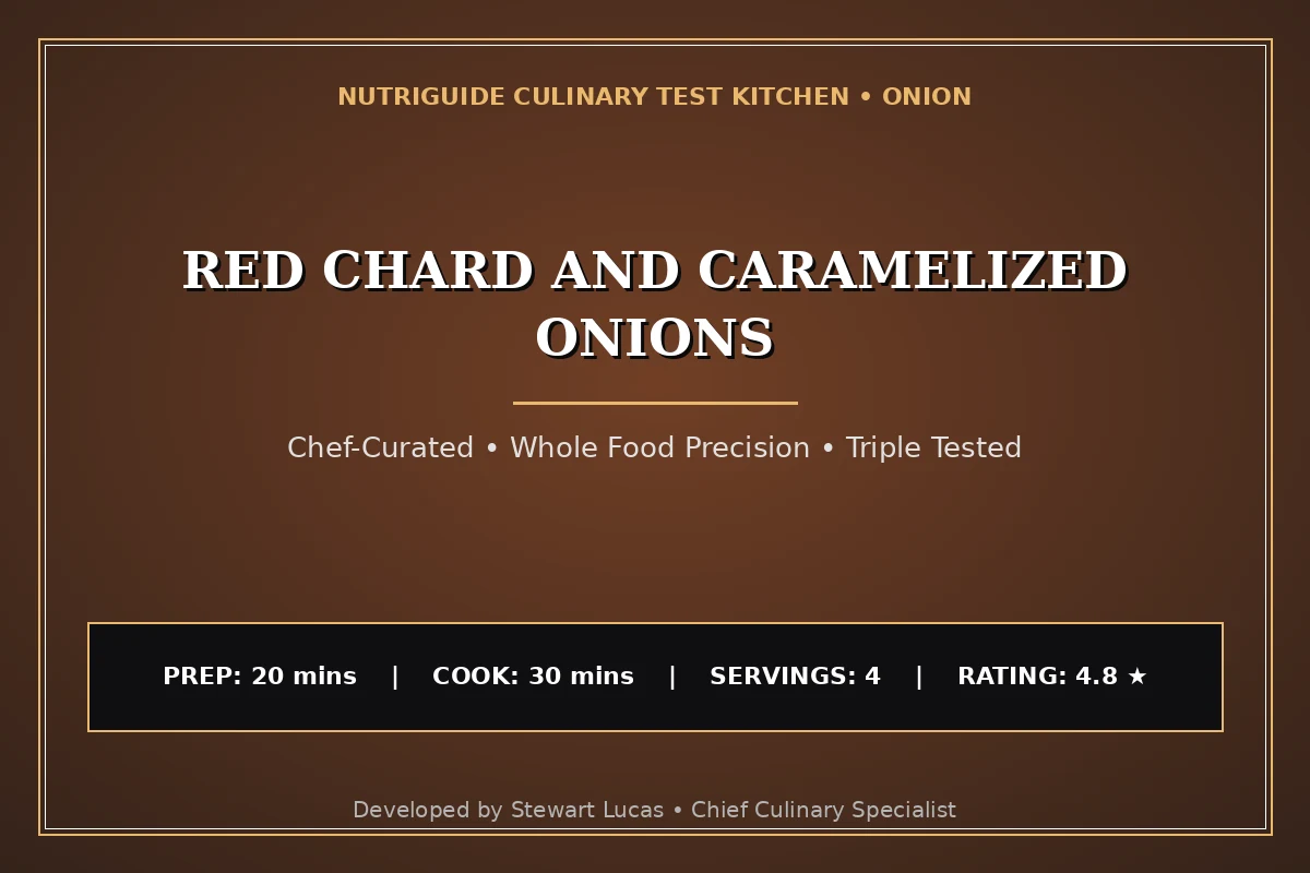Red Chard And Caramelized Onions