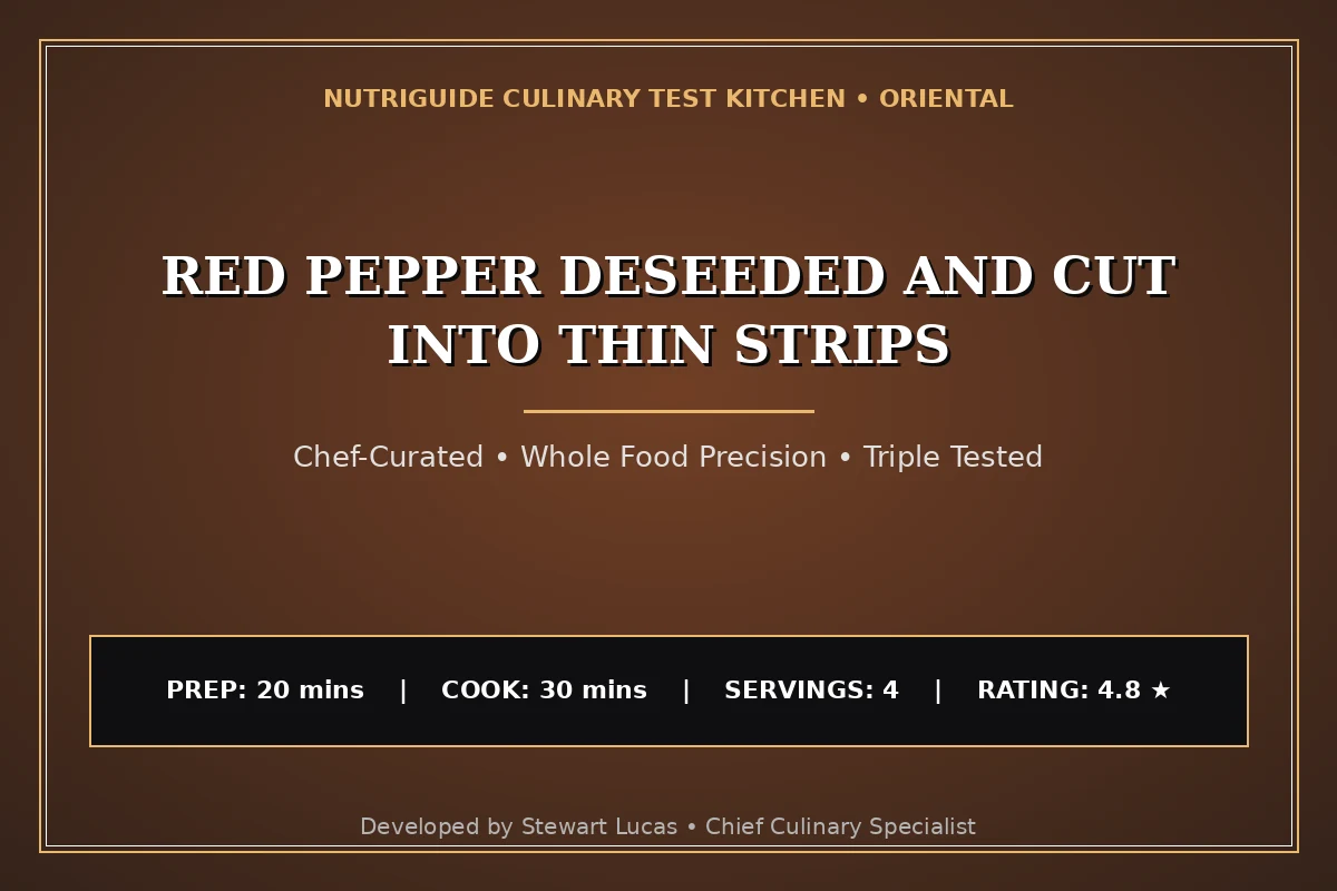 Red Pepper Deseeded And Cut Into Thin Strips