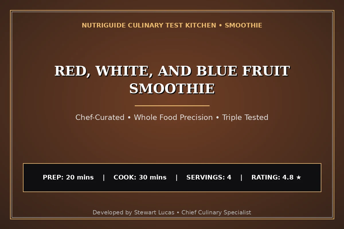 Red, White, And Blue Fruit Smoothie