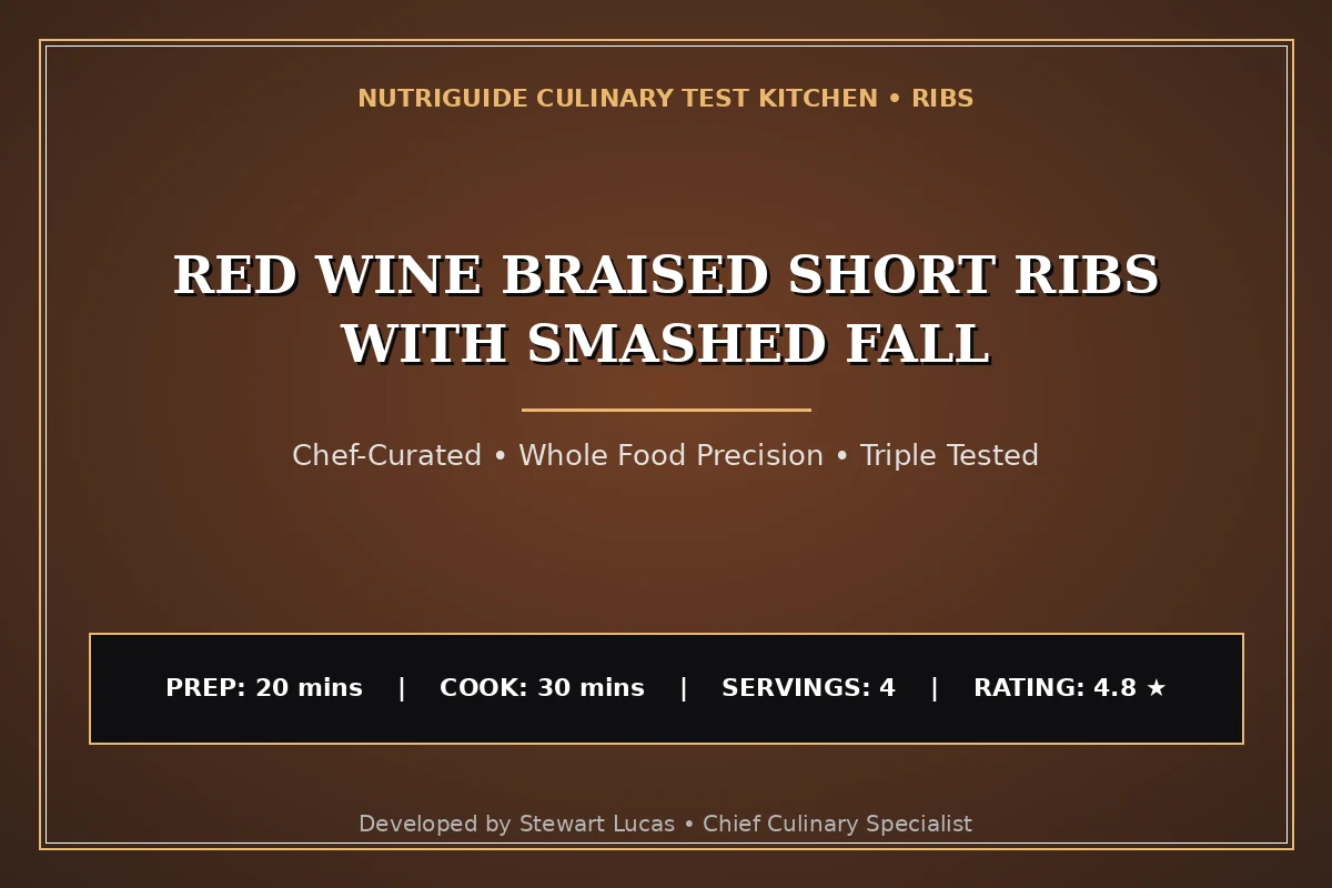 Red Wine Braised Short Ribs With Smashed Fall