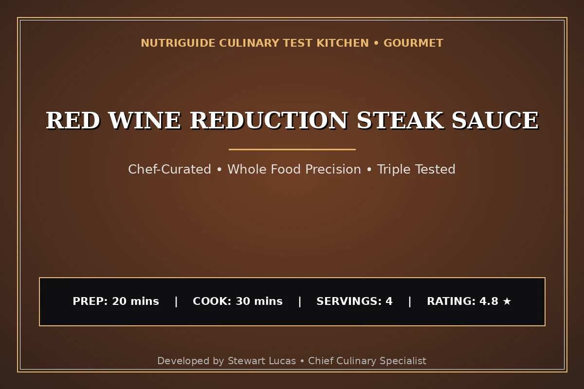 Red Wine Reduction Steak Sauce