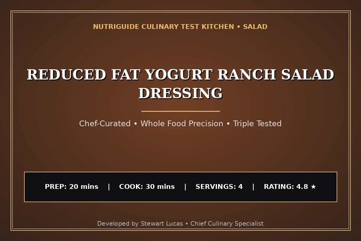 Reduced Fat Yogurt Ranch Salad Dressing