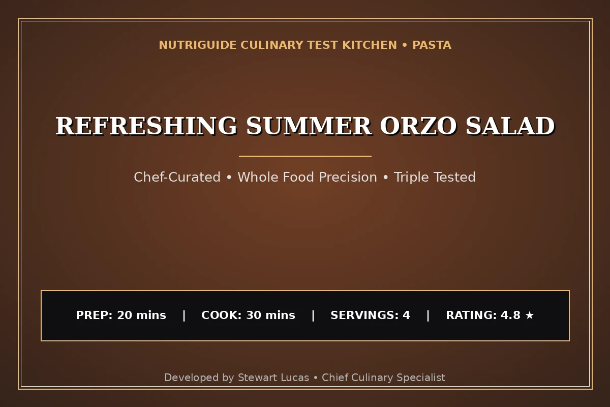 Refreshing Summer Orzo Salad