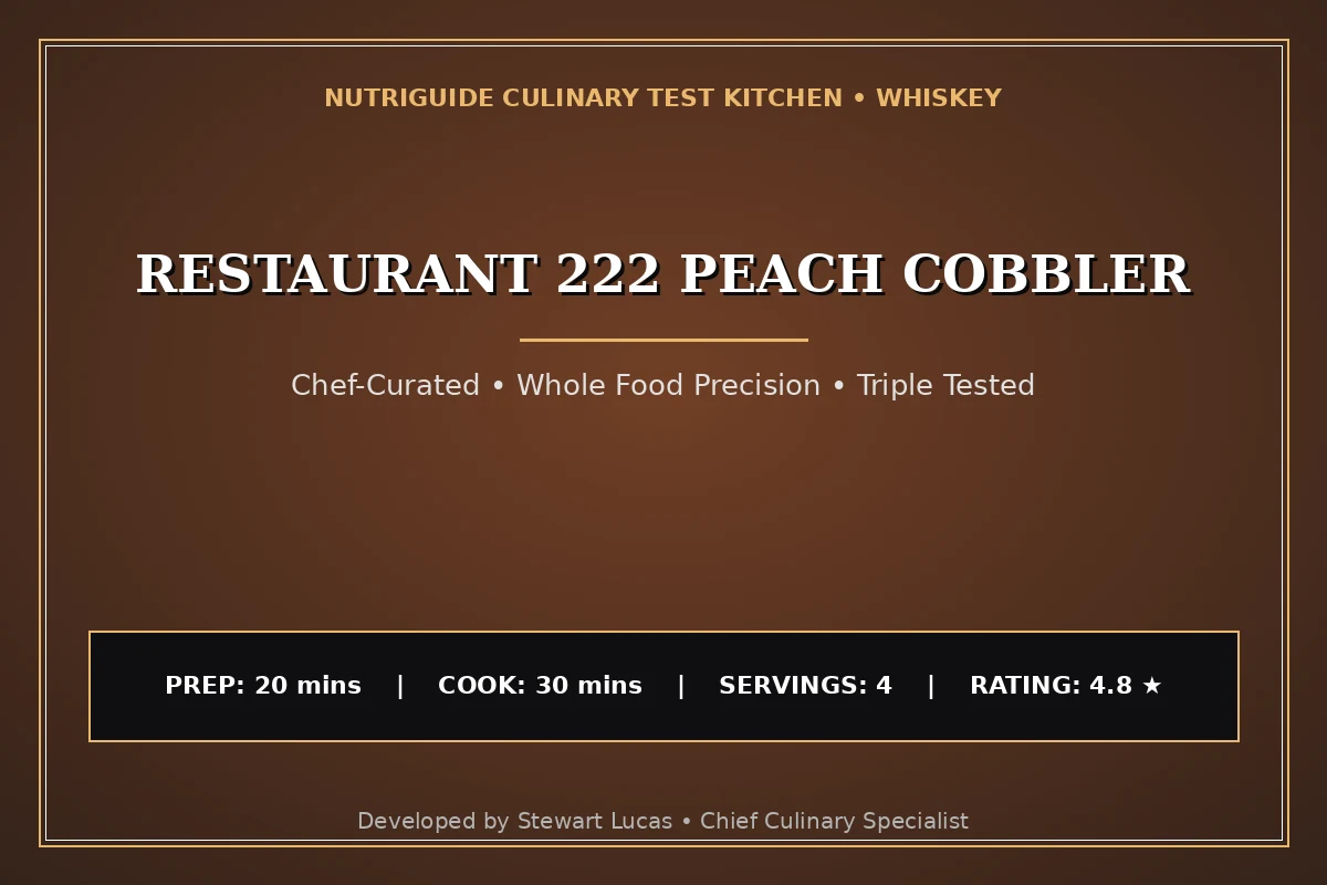 Restaurant 222 Peach Cobbler