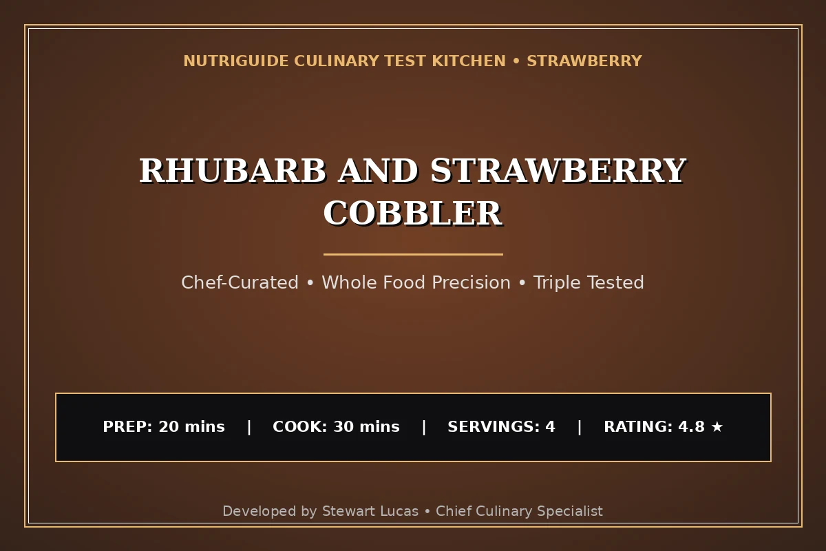 Rhubarb And Strawberry Cobbler