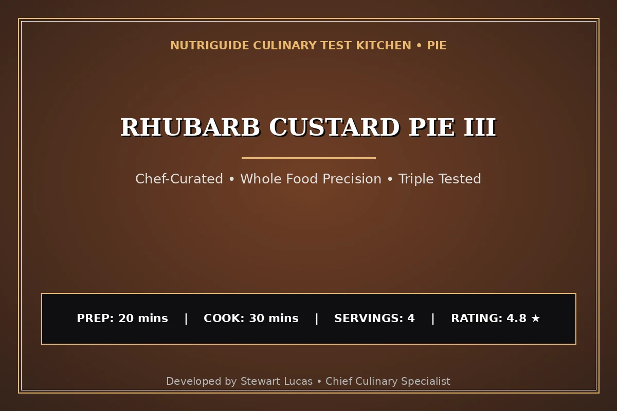 Rhubarb Custard Pie Iii