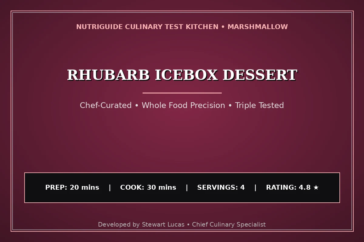 Rhubarb Icebox Dessert