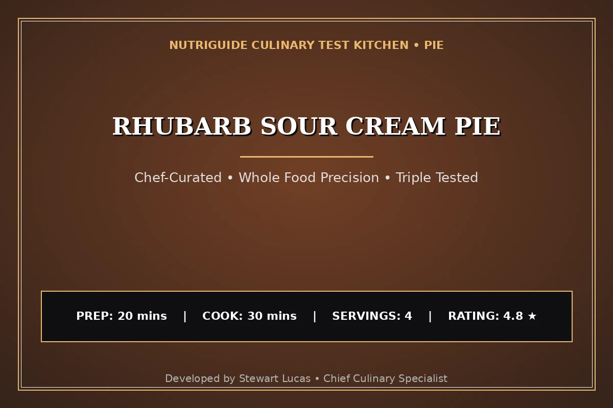 Rhubarb Sour Cream Pie
