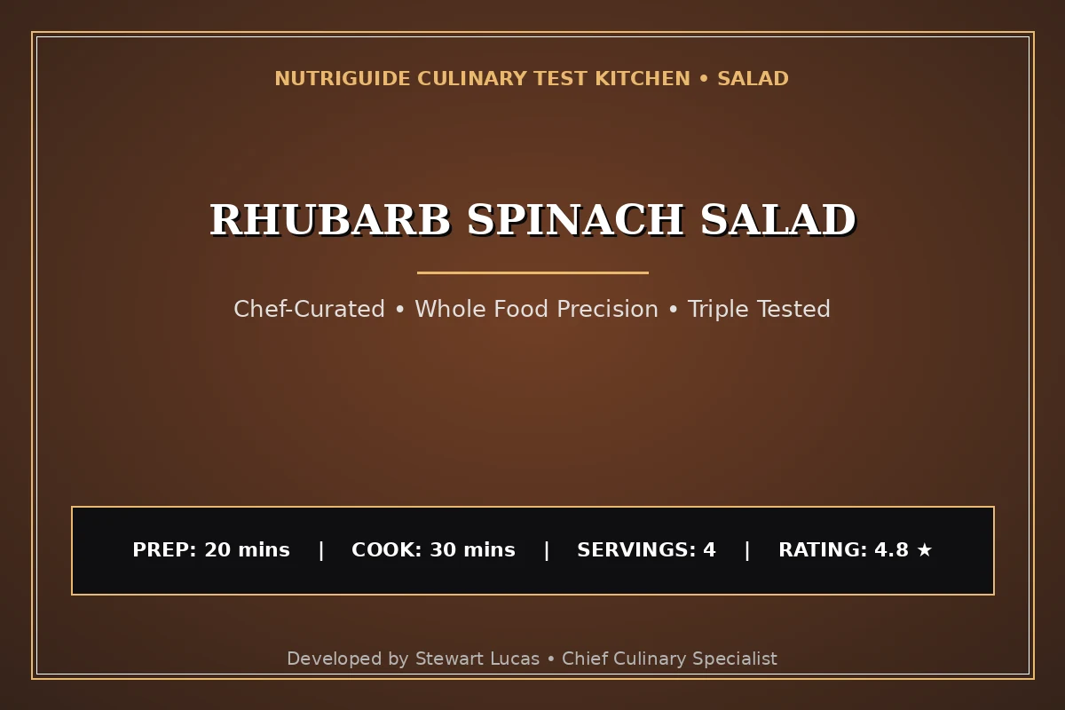 Rhubarb Spinach Salad