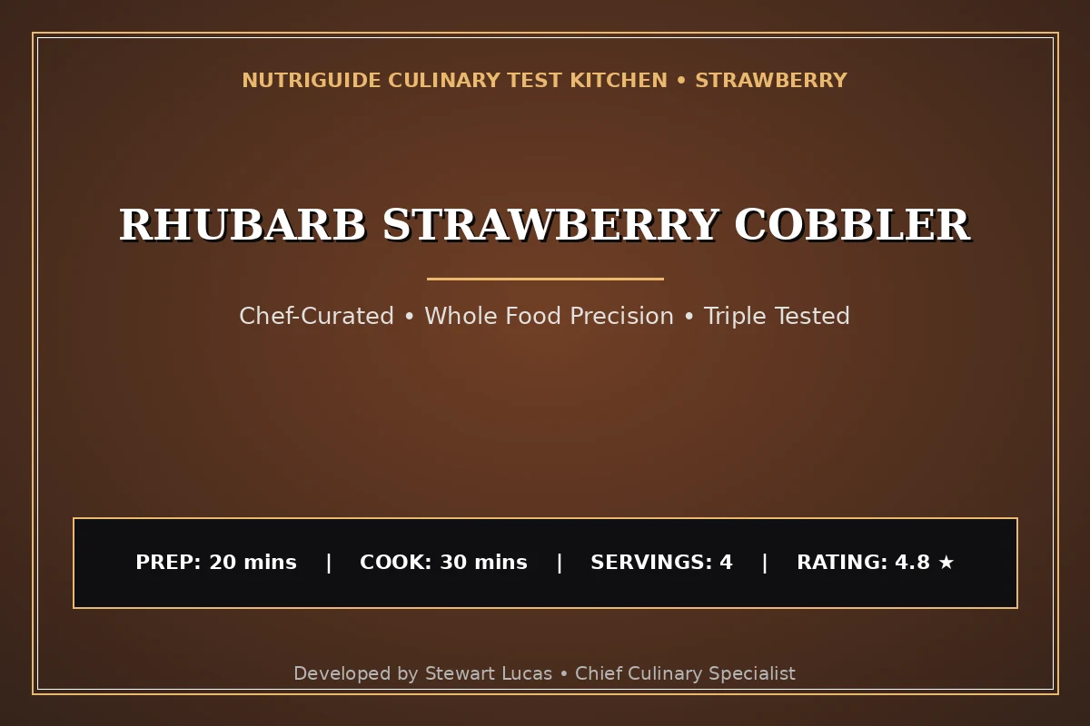 Rhubarb Strawberry Cobbler