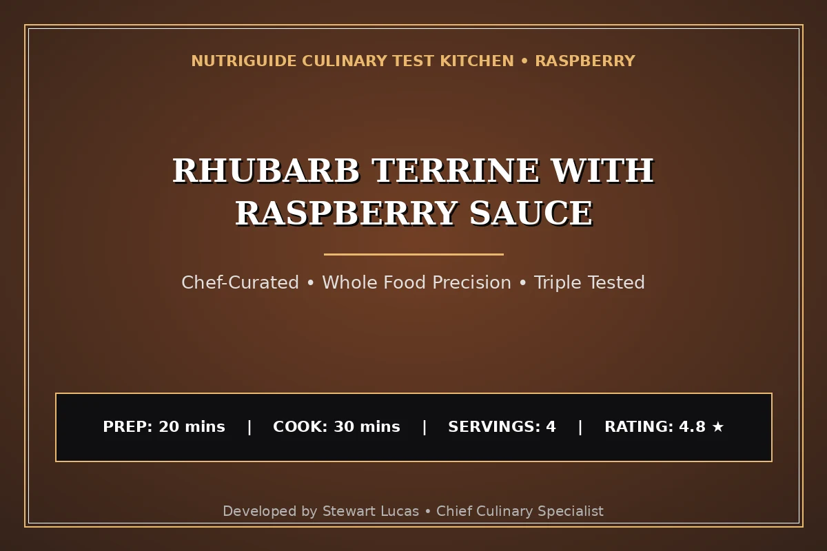 Rhubarb Terrine With Raspberry Sauce