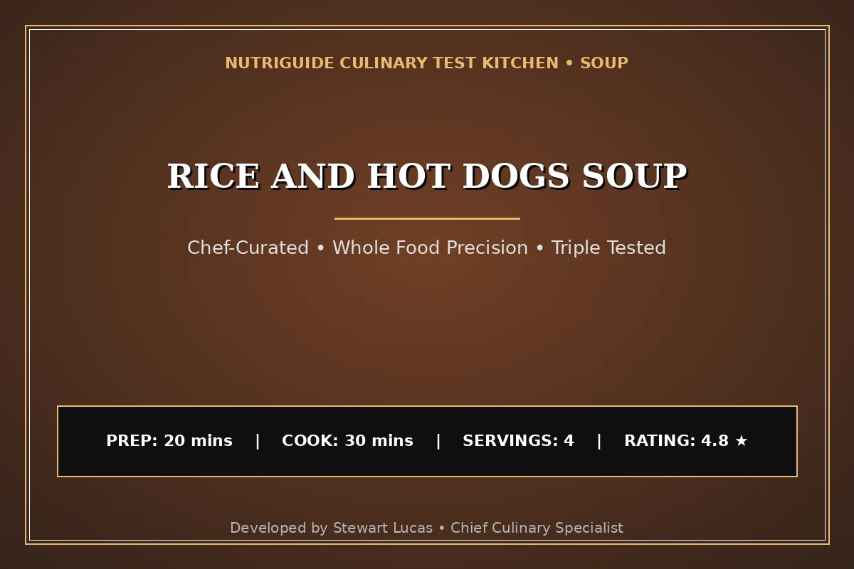 Rice And Hot Dogs Soup