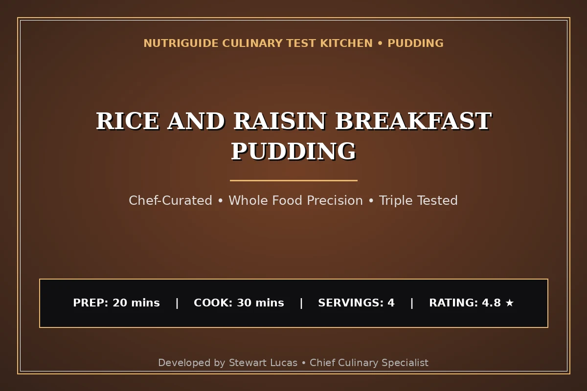 Rice And Raisin Breakfast Pudding