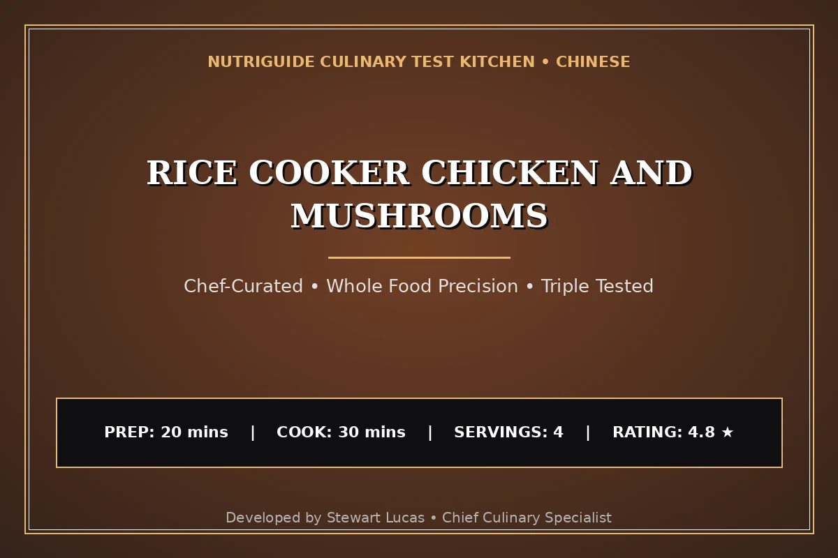 Rice Cooker Chicken And Mushrooms