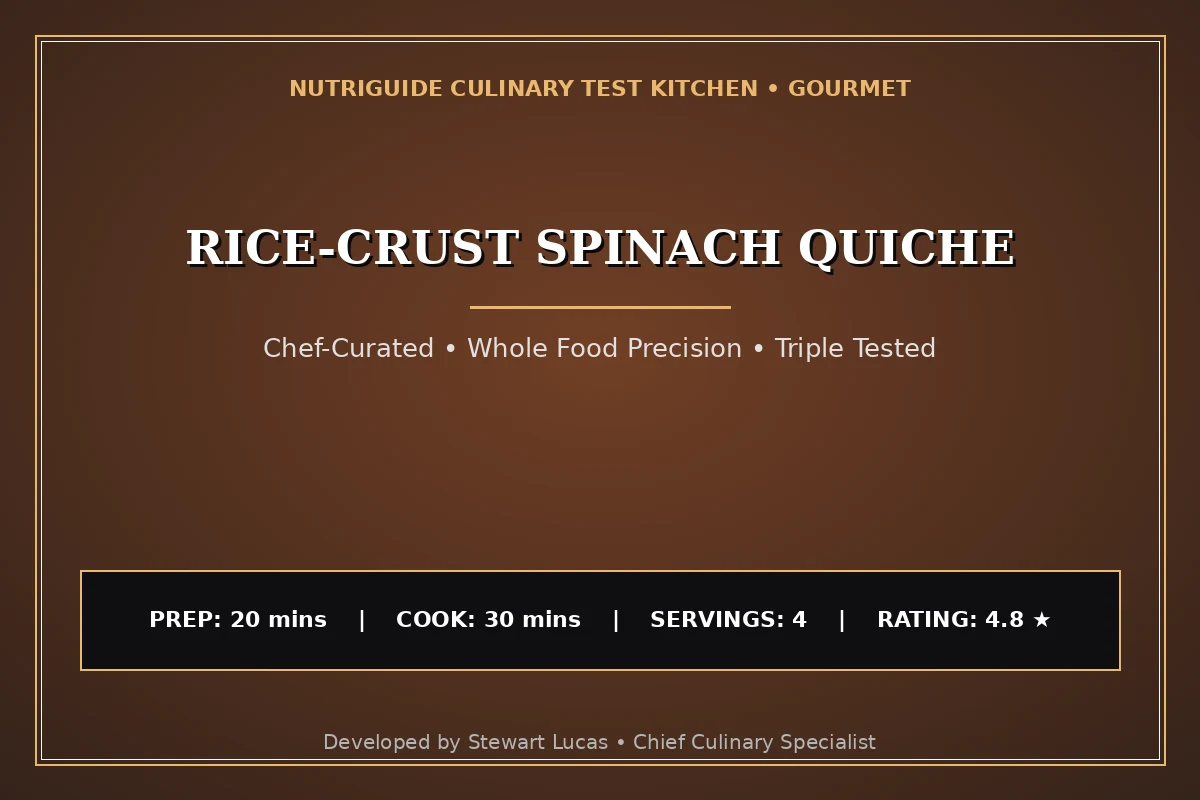 Rice-Crust Spinach Quiche