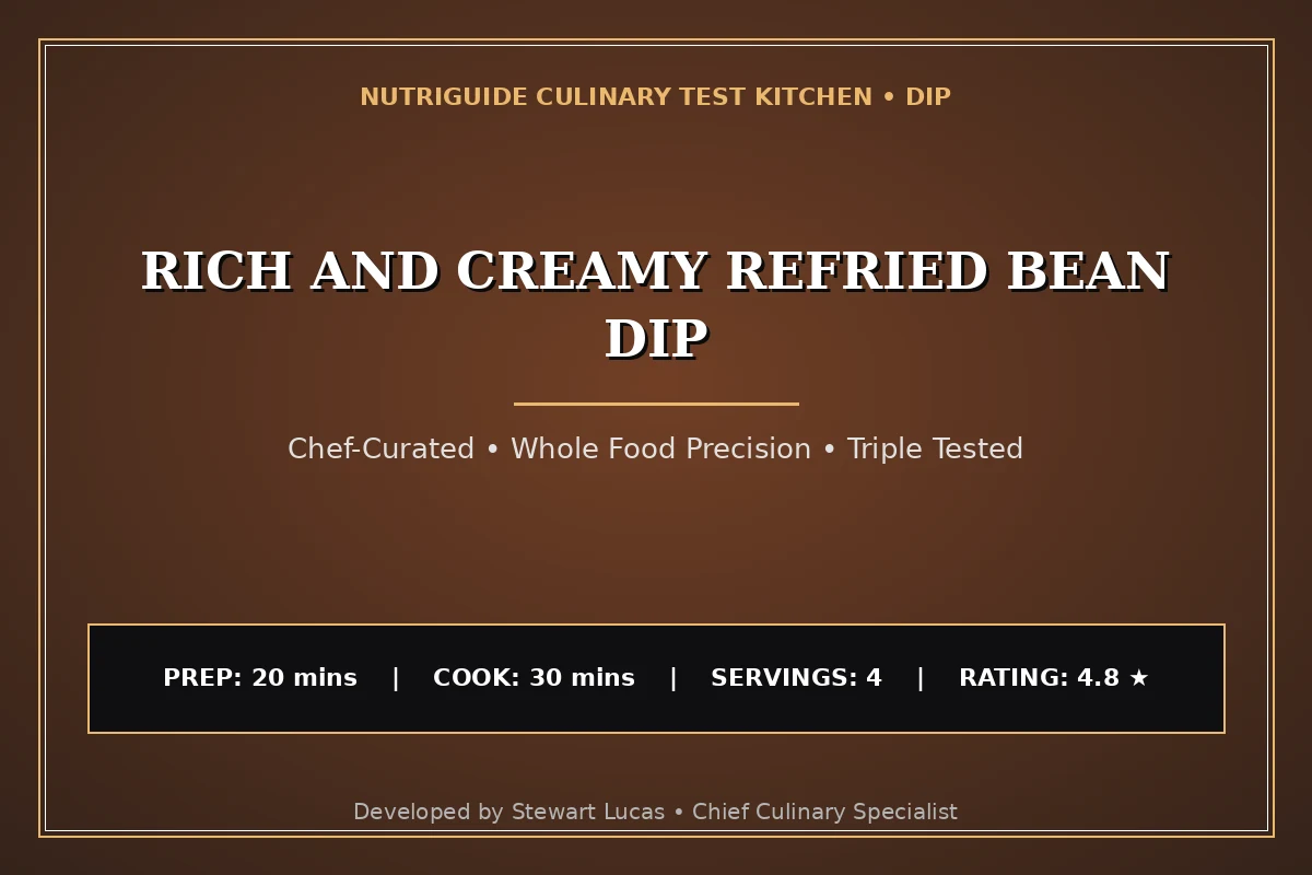 Rich And Creamy Refried Bean Dip
