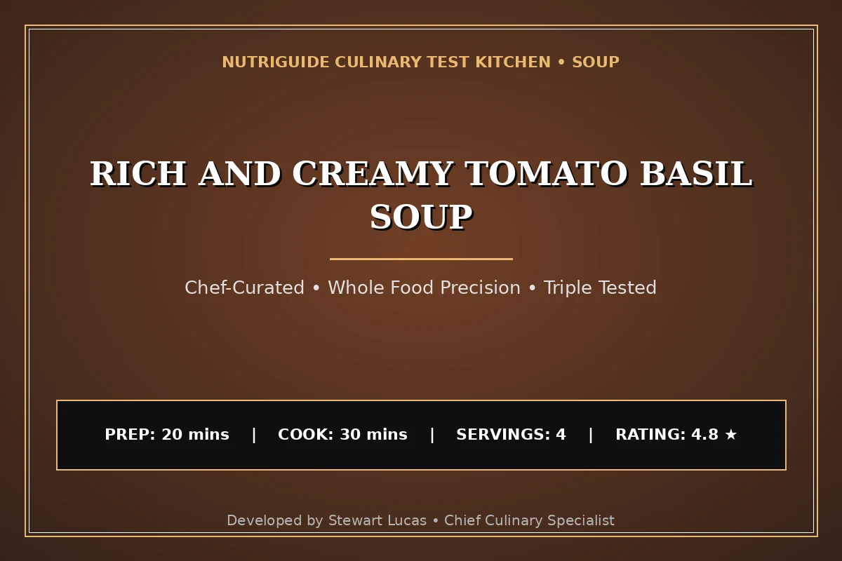 Rich And Creamy Tomato Basil Soup