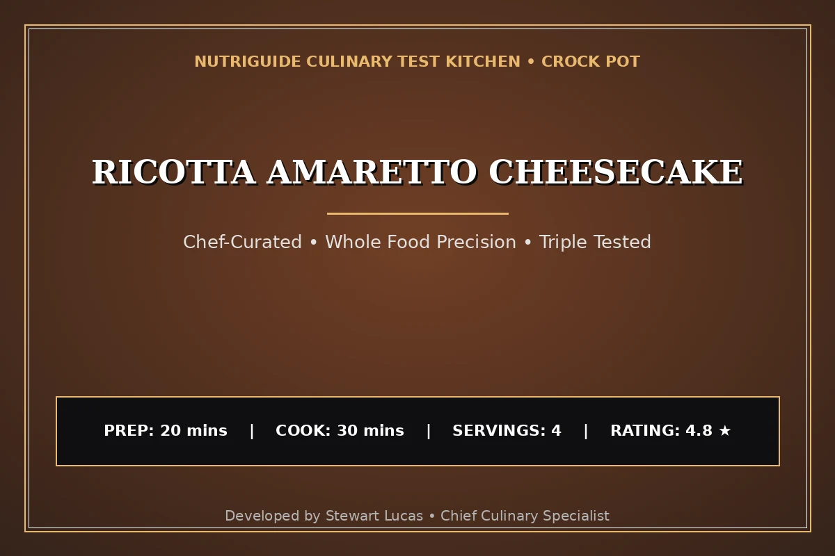 Ricotta Amaretto Cheesecake
