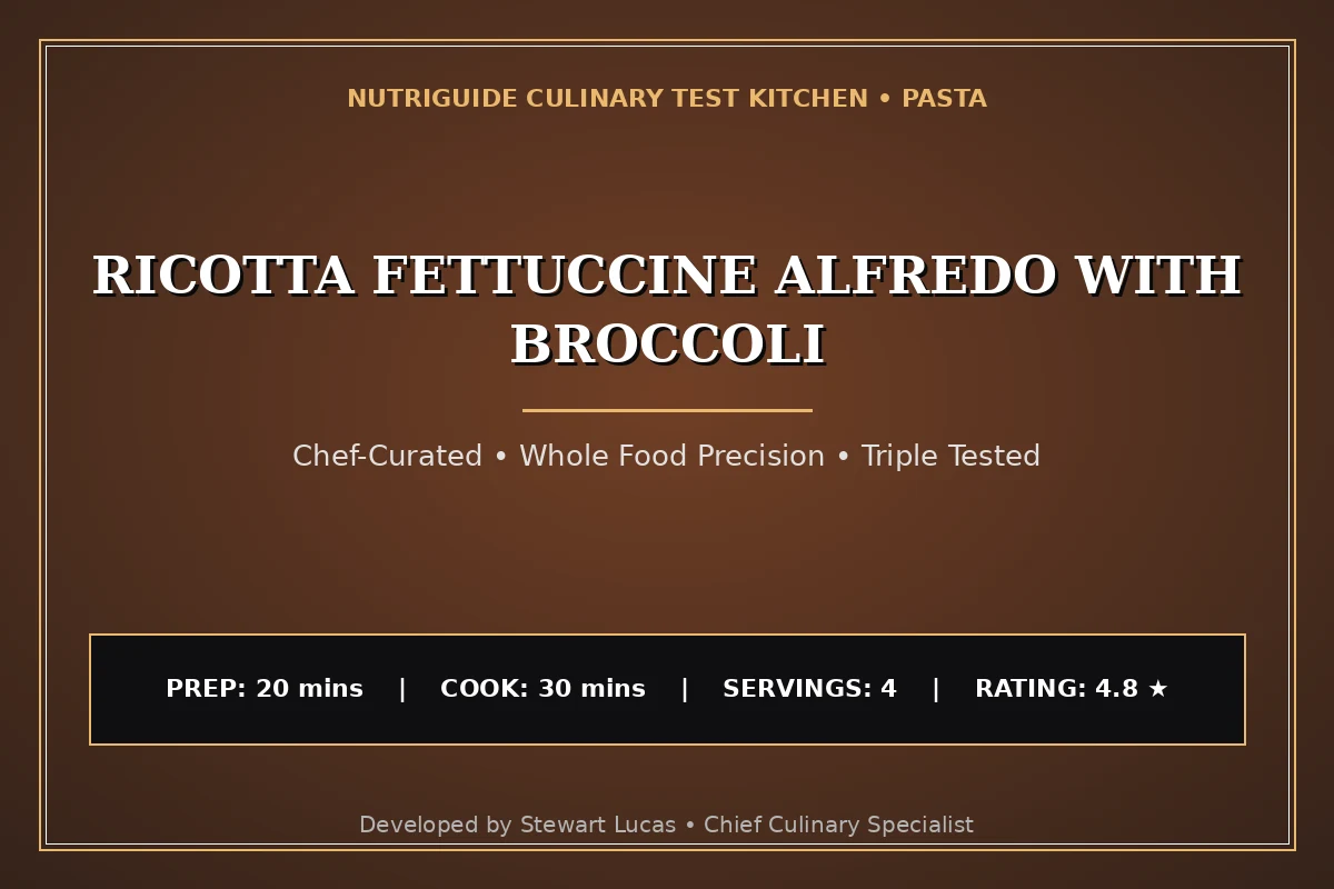 Ricotta Fettuccine Alfredo With Broccoli