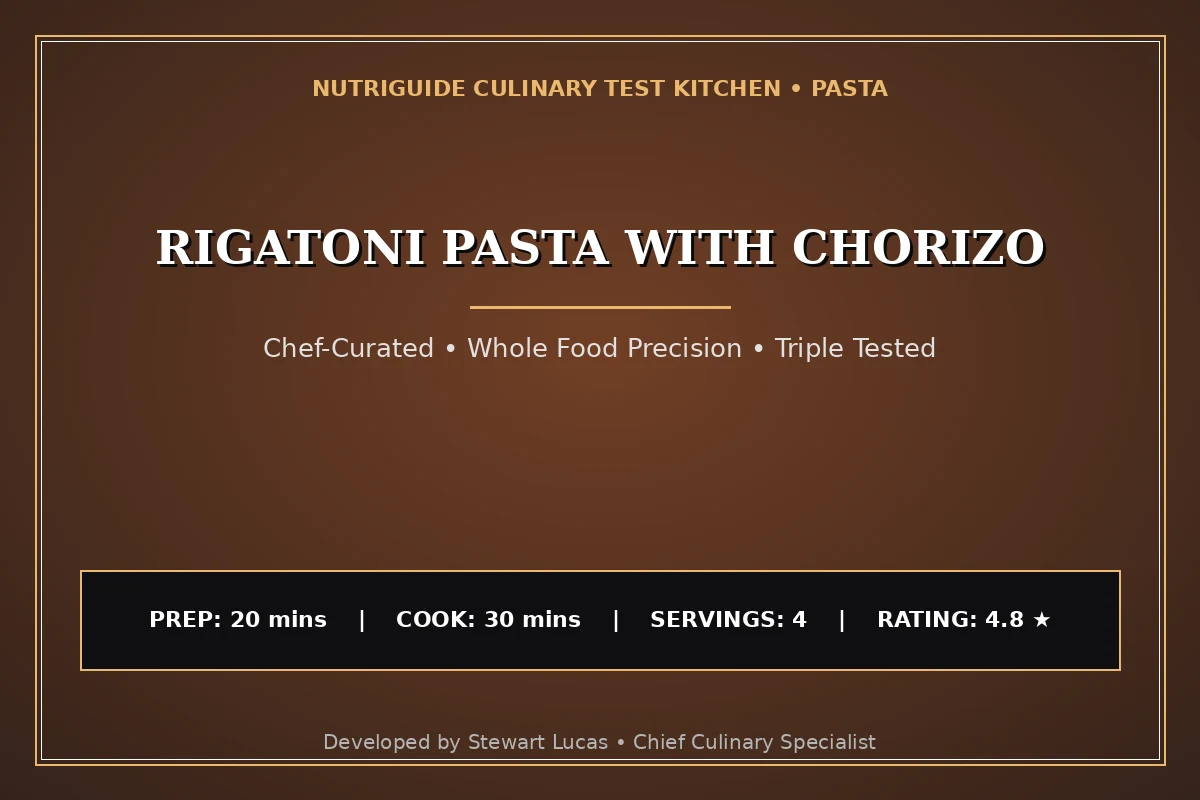 Rigatoni Pasta With Chorizo