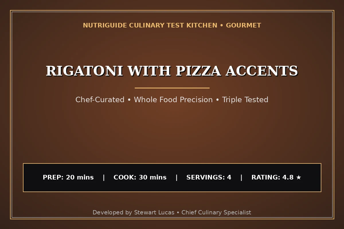 Rigatoni With Pizza Accents