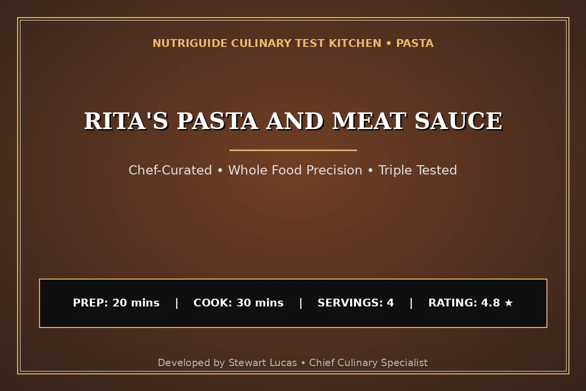 Rita'S Pasta And Meat Sauce