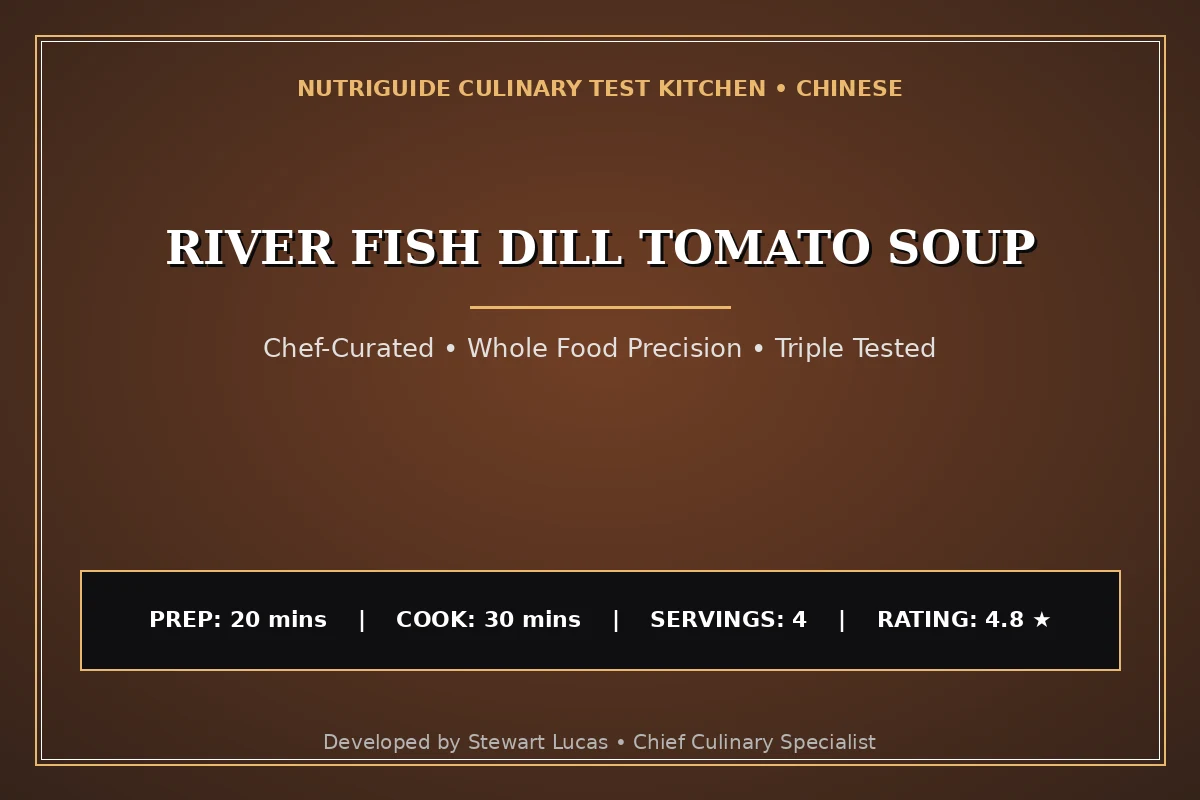 River Fish Dill Tomato Soup