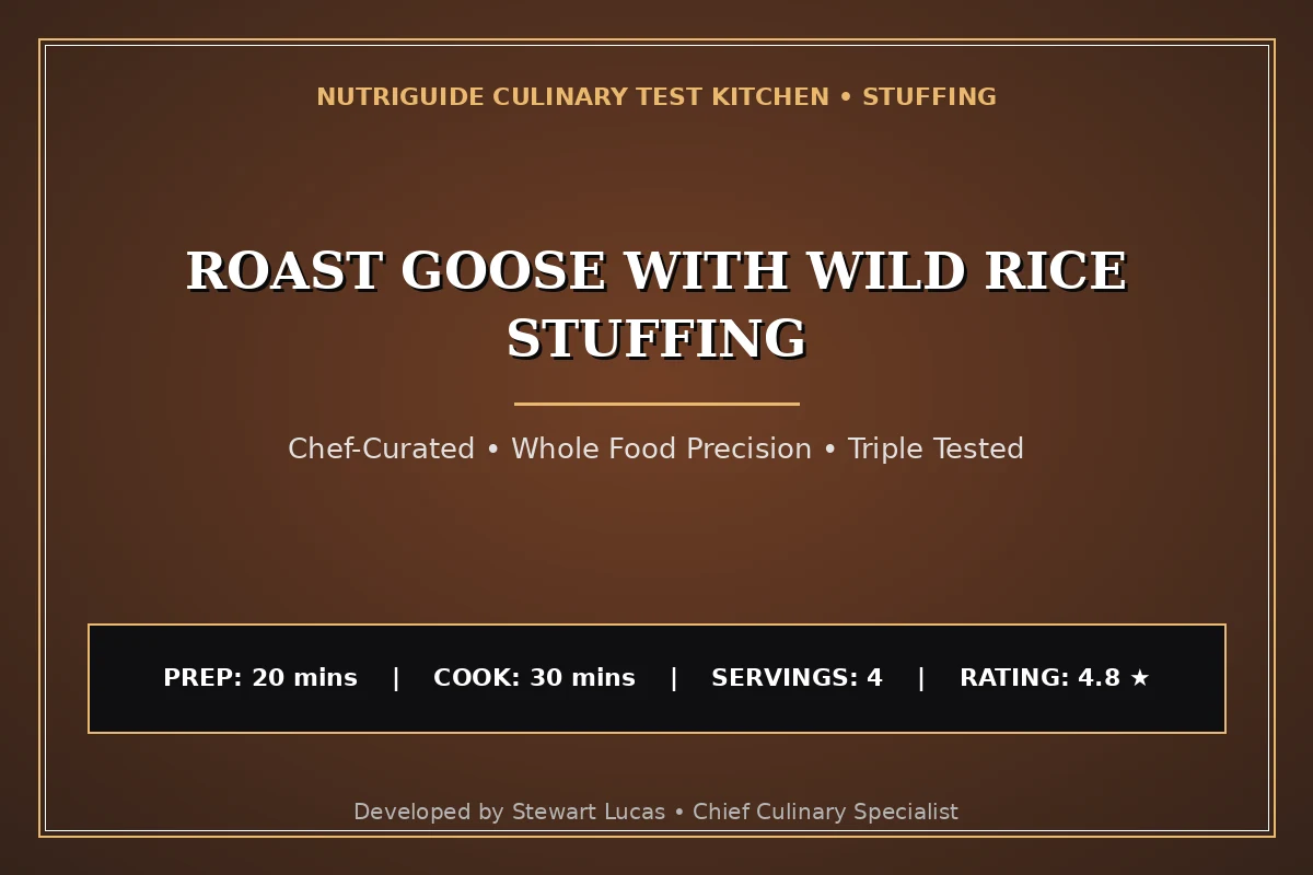 Roast Goose With Wild Rice Stuffing
