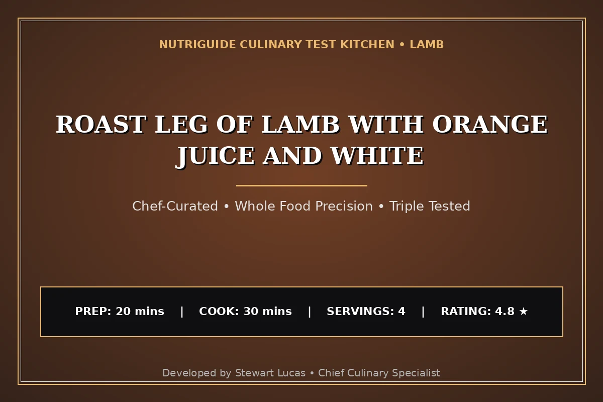 Roast Leg Of Lamb With Orange Juice And White