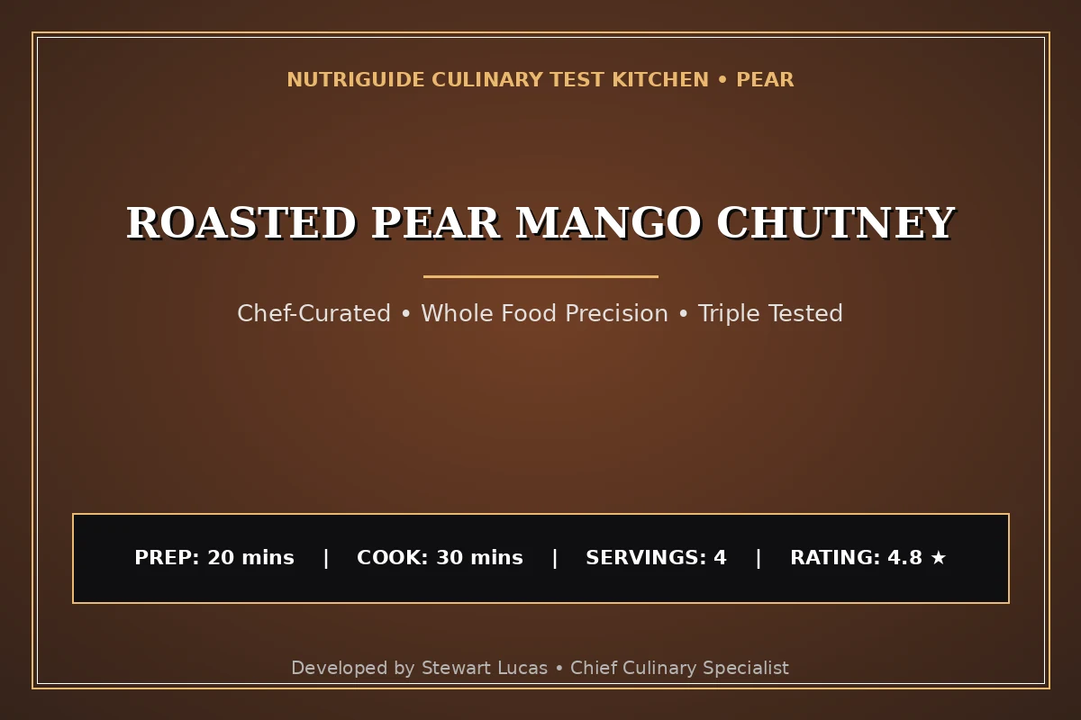 Roasted Pear Mango Chutney