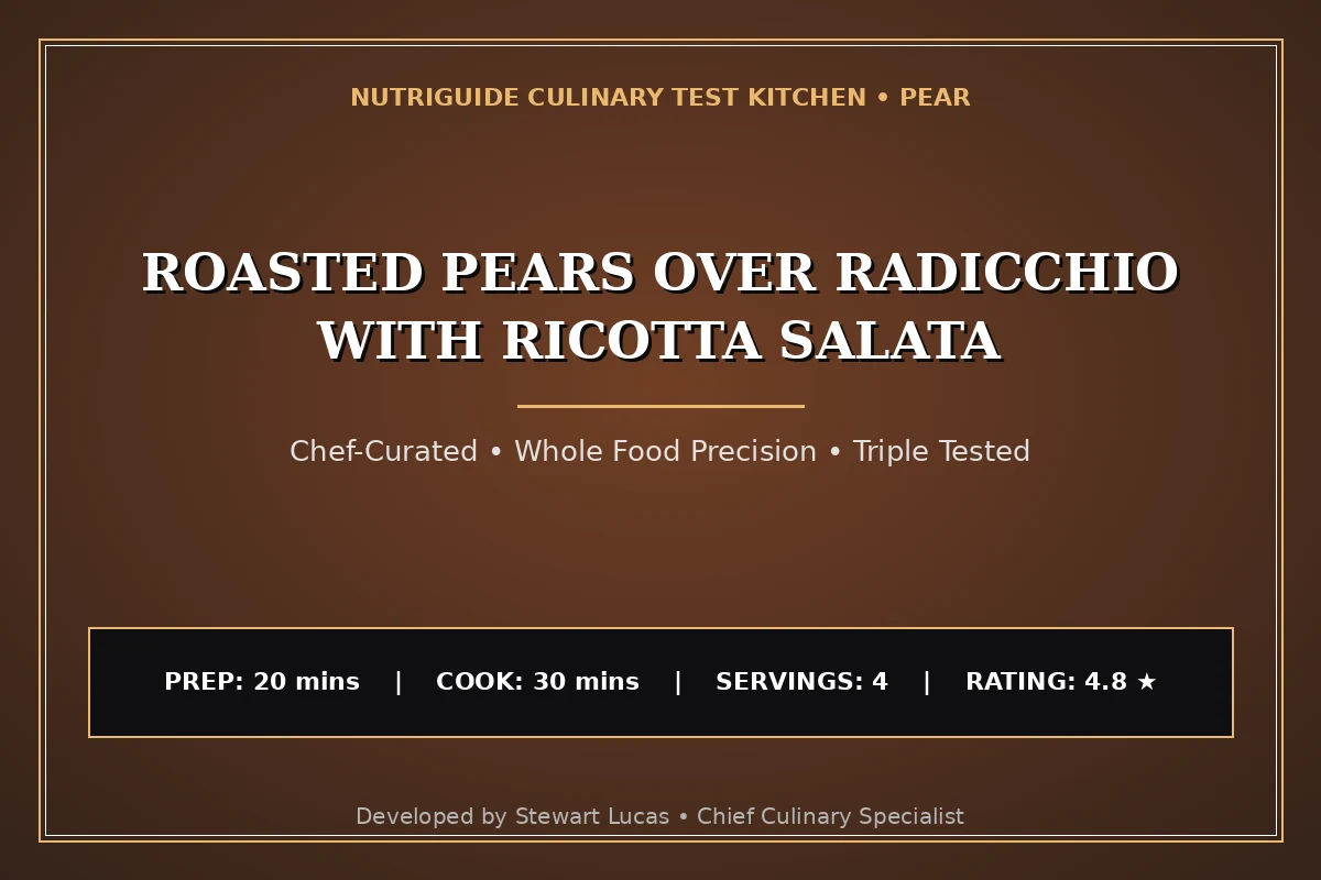 Roasted Pears Over Radicchio With Ricotta Salata