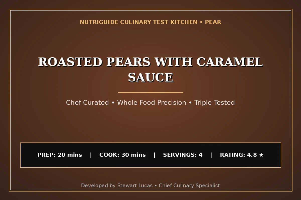 Roasted Pears With Caramel Sauce
