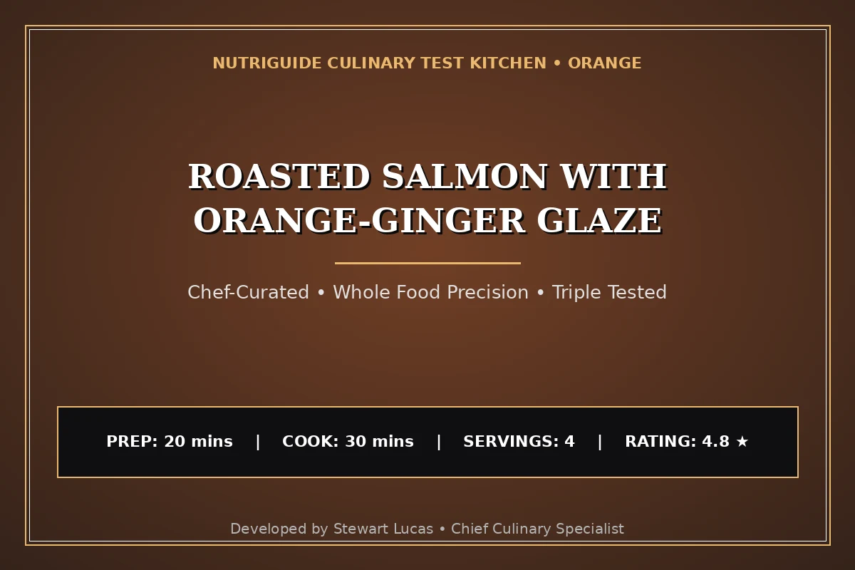 Roasted Salmon With Orange-Ginger Glaze