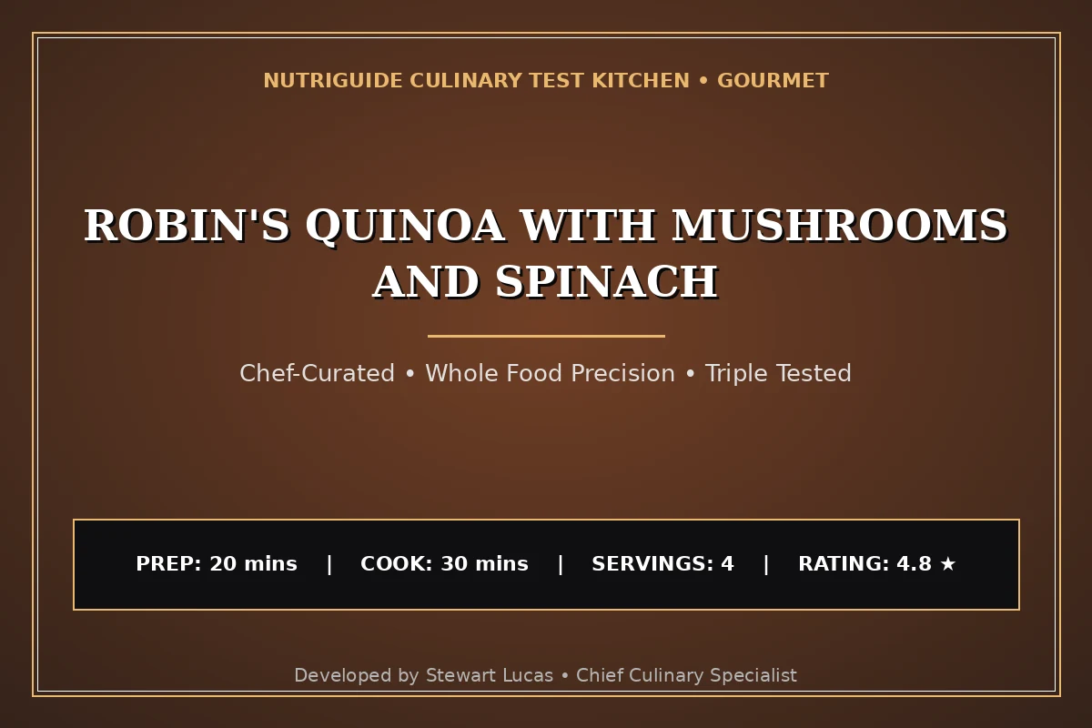 Robin'S Quinoa With Mushrooms And Spinach
